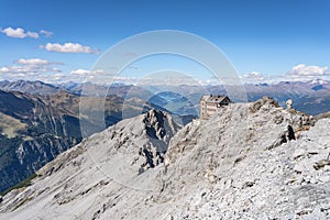 Alpine landscape with Julius Payer House photo