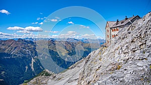 Alpine landscape with Julius Payer House photo