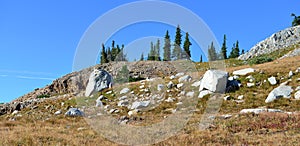 Alpine landscape in the Medicine Bow Mountains of Wyoming