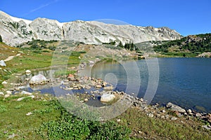 Alpine landscape in the Medicine Bow Mountains of Wyoming