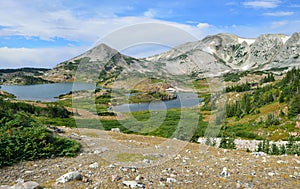 Alpine landscape in the Medicine Bow Mountains of Wyoming