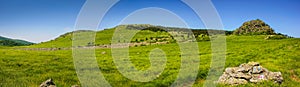 Alpine landscape panorama with a blockfield dated from the last Ice Age in Beigua National Geopark