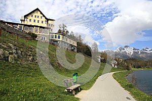 Alpine landscape at Saint Moritz