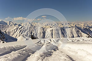 Alpine landscape in winter