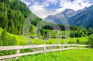 Alpine landscape in Zillertal Alps, Austria