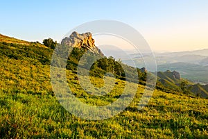 The alpine meadow sunset