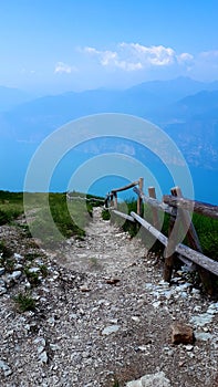 Alpine meadows  on the summit of Monte Baldo in Italy