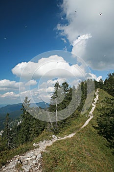 Alpine mountain crest in summer