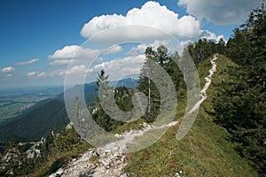 Alpine mountain crest in summer