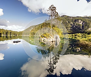 Alpine mountain lake in the Julian Alps photo