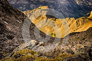 Alpine mountains above timberline on Beartooth Pass, Montana