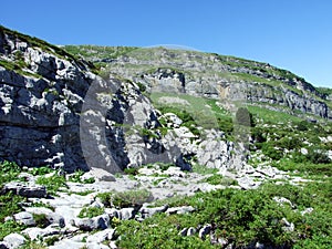 Alpine peak ChÃÂ¤serrugg Chaserrugg or Chaeserrugg in the Alviergruppe mountain range photo