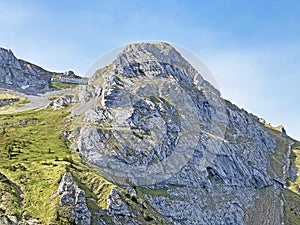 Alpine peak of Esel in the Swiss mountain range of Pilatus and in the Emmental Alps, Alpnach - Canton of Obwalden, Switzerland
