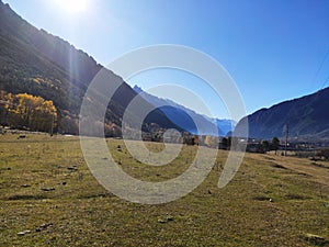 Alpine plateau in the Caucasus