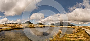 The alpine Pouakai Tarn on the slopes of Mt Taranaki