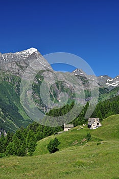 Alpine range landscape. Italian Alps, Monte Leone