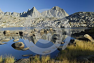 Alpine reflections in Sierra Nevada Mountains