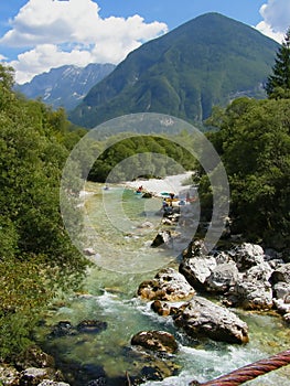 Alpine river landscape