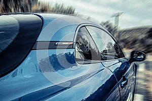 Alpine A110 on the road