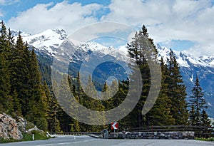 Alpine road view (Vorarlberg,Austria)