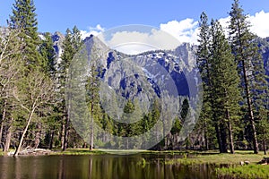 Alpine scene in Yosemite National Park, Sierra Nevada Mountains, California