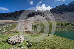 Alpine scenery along the Blue Lakes Trail in the San Juan Mountains of Colorado