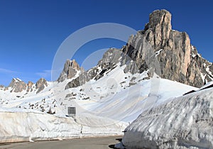 Alpine scenery at Passo Giau of Dolomites, Italy