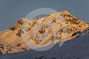 Alpine ski resort Serfaus Fiss Ladis in Austria.