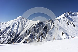 Alpine ski resort Serfaus Fiss Ladis in Austria.