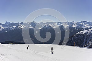 Alpine ski resort Serfaus Fiss Ladis in Austria.