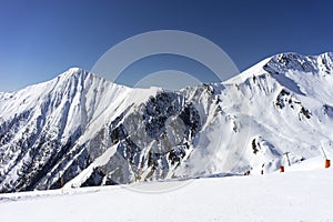 Alpine ski resort Serfaus Fiss Ladis in Austria.