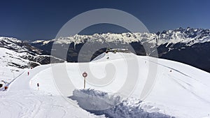 Alpine ski resort Serfaus Fiss Ladis in Austria.