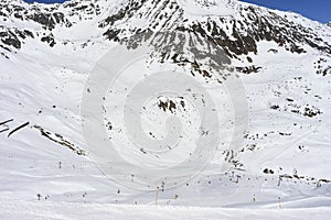 Alpine ski resort Serfaus Fiss Ladis in Austria.