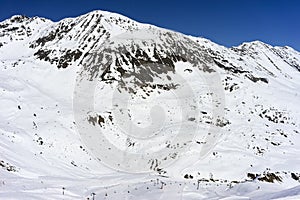 Alpine ski resort Serfaus Fiss Ladis in Austria.