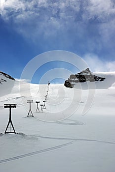 Alpine ski slopes