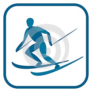 Alpine skier emblem.