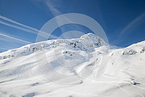 The Alpine skiing resort in Austria (St. Anton)