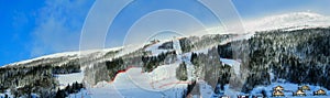 Alpine skiing site panorama