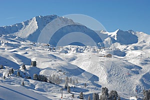 Alpine slopes landscape