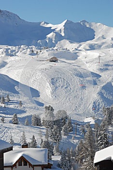 Alpine slopes landscape