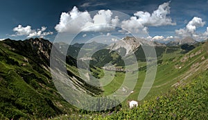 Alpine Summer landscape of Malbun, Liechtenstein