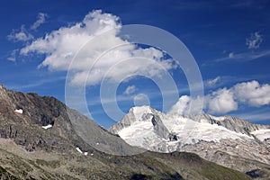 Alpine summer landscape in the Zillertal Alps, Austria