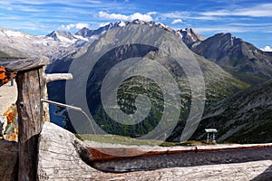 Alpine summer landscape in the Zillertal Alps, Austria