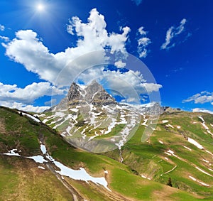 Alpine sunshiny view Vorarlberg,Austria