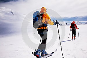 Alpine touring skiers