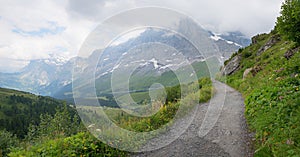 alpine trail, Kleine Scheidegg, swiss alps