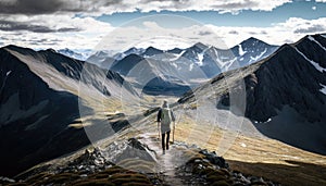 Alpine Trails, Leading Through High Altitude Environments Above The Treeline. Generative AI