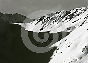 Alpine valley in fresh snow - Alps, Austria, Tyrol