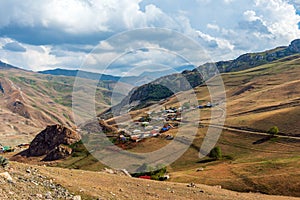 Alpine village Jek in the Azerbaijan