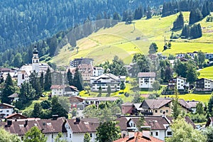 Alpine village in spring